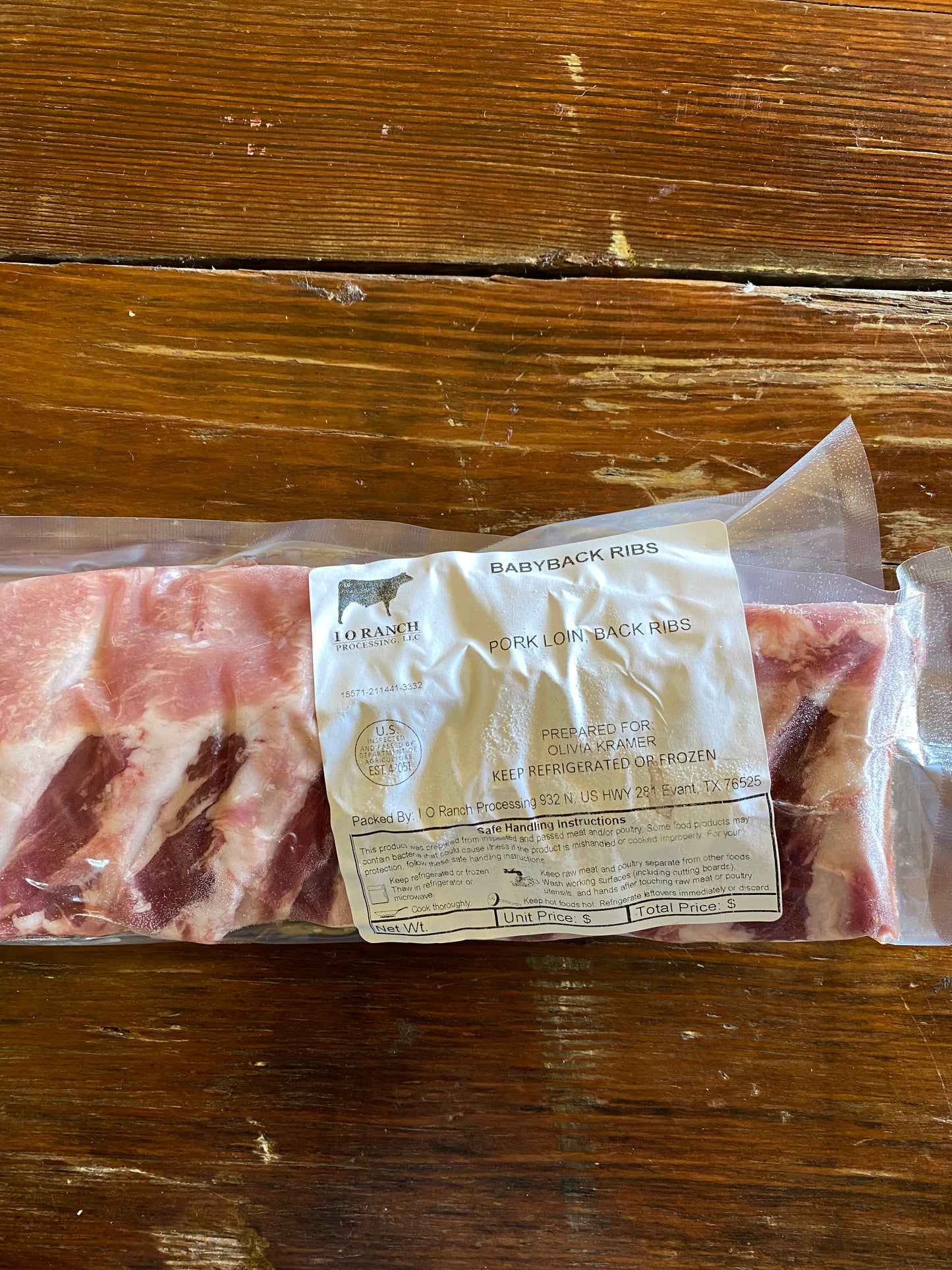 Pork Baby Back Ribs