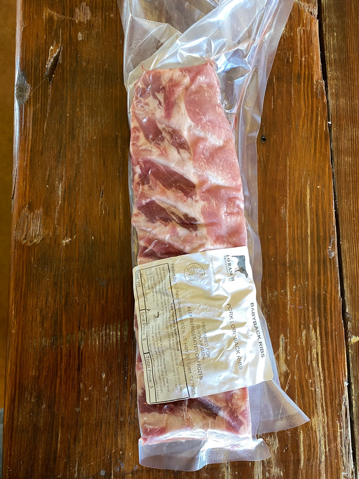 Pork Baby Back Ribs