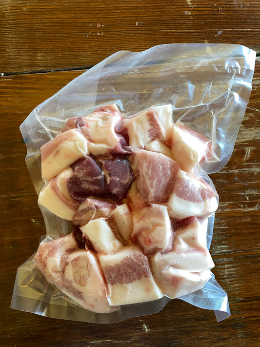Pork Jowl, Fresh, Cubed