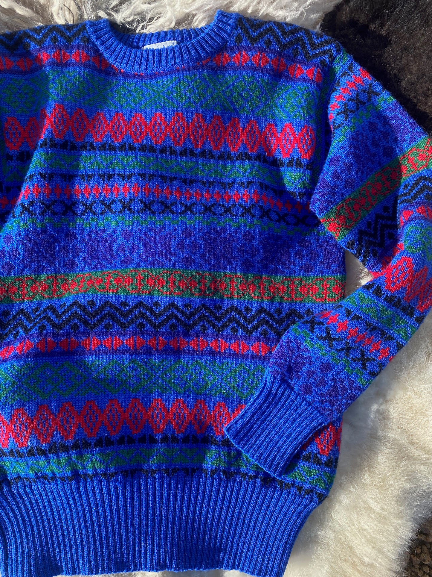 100% Wool Neon Ski Sweater